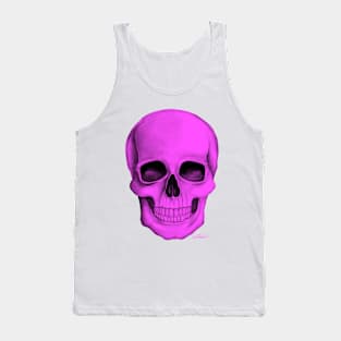 Pink Skull (On White Background) Tank Top